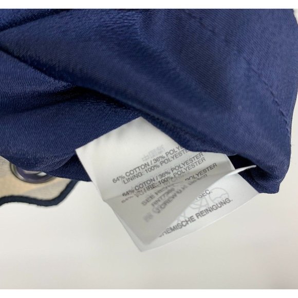 J.Crew Dress Beige Blue Stripe Scalloped Grommets Sleeveless NWT - Picture 8 of 12